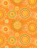 Wilmington Prints Harvest Gold Orange Circle Print -1/2 Yard