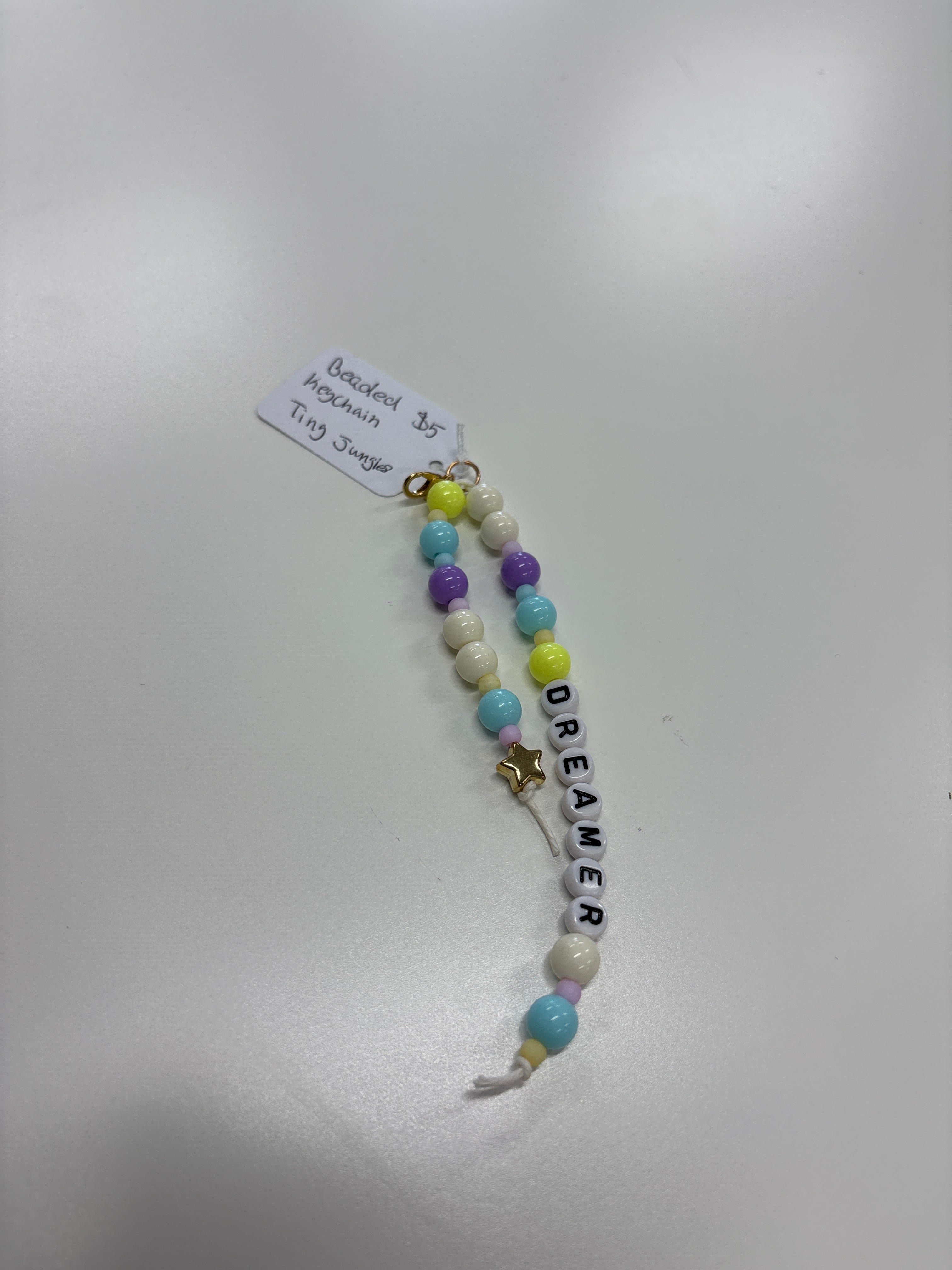 DREAMER Beaded Keychain- Tiny Jungles