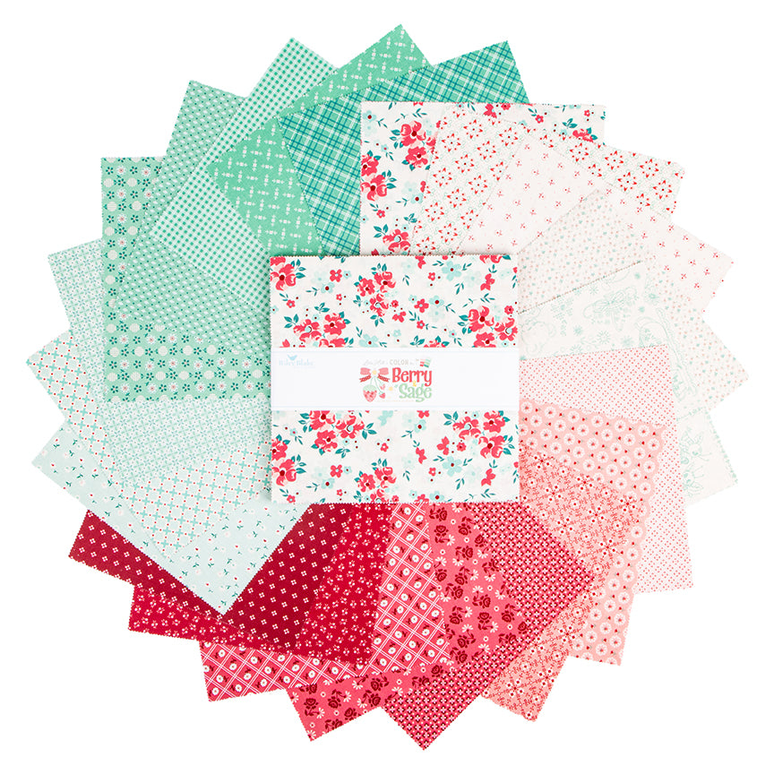 Berry & Sage - 10 Inch Stacker, 42 Pcs. - by Lori Holt for Riley Blake Designs