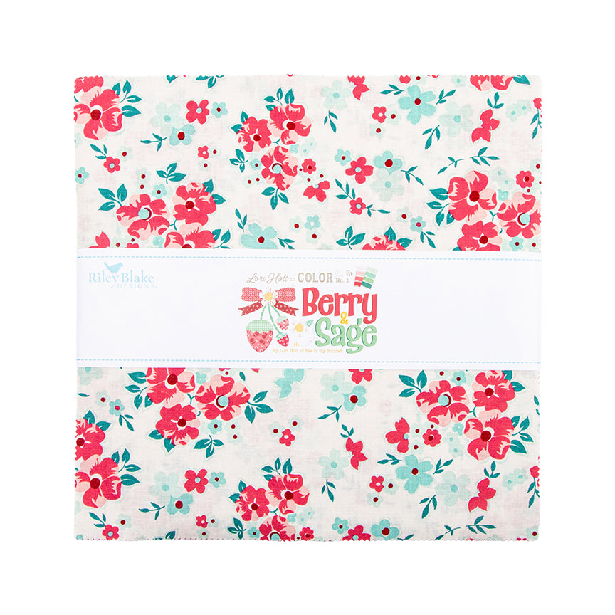 Berry & Sage - 10 Inch Stacker, 42 Pcs. - by Lori Holt for Riley Blake Designs