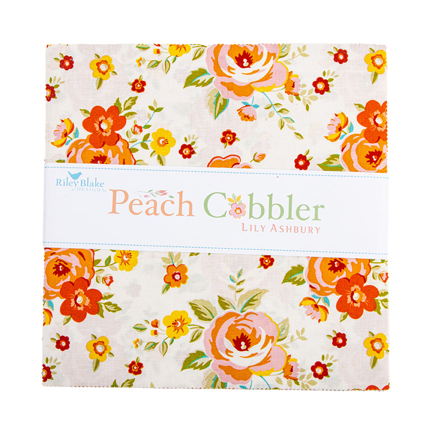 Peach Cobbler 5 Inch Stacker, 42 Pcs. by Lily Ashbury for Riley Blake Designs