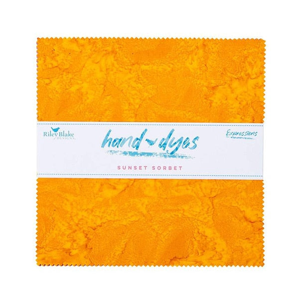 Batiks Hand-Dyes Sunset Sorbet 10 Inch Stacker, 42 Pcs.
