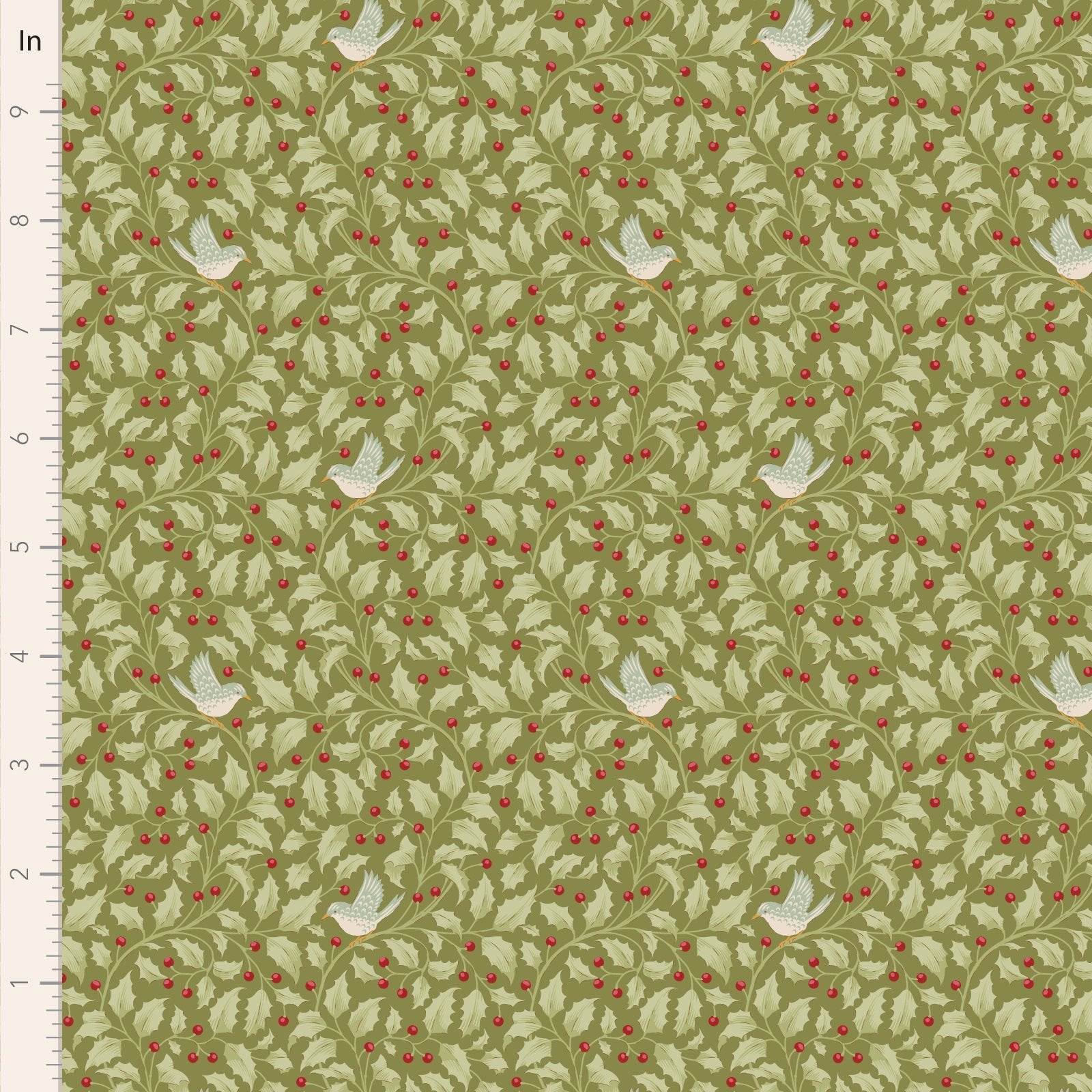 Tilda Merry Little Christmas- Holly Moss - 1/2 Yard