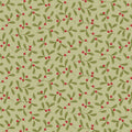 Tilda Merry Little Christmas- Mistletoe Pistachio - TIL100633 - 1/2 Yard