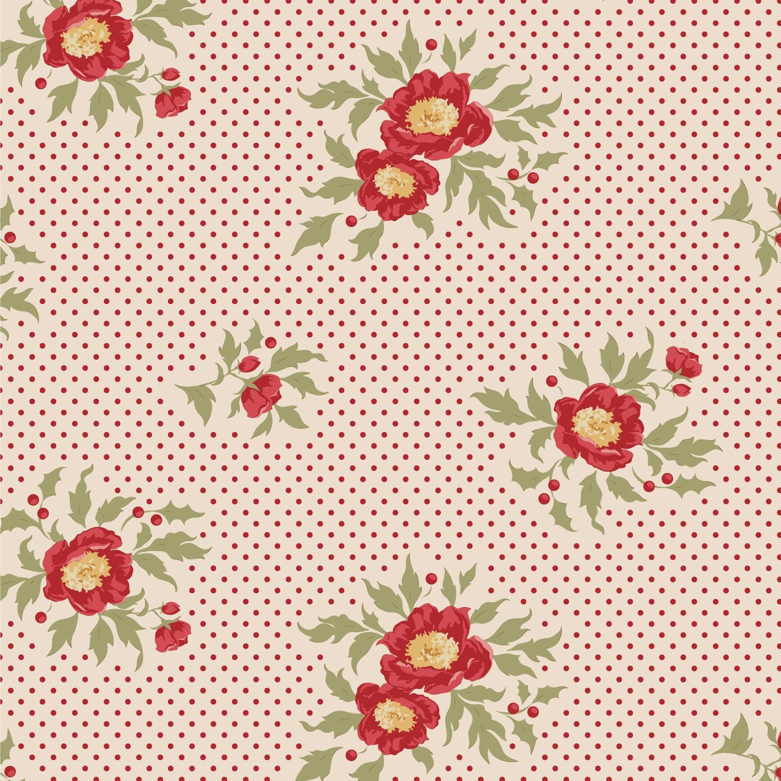 Tilda Merry Little Christmas- Joy Cream - TIL100638 - 1/2 Yard
