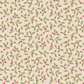 Tilda Merry Little Christmas- Mistletoe Cream - TIL100639 - 1/2 Yard