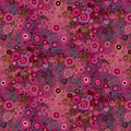 Painted Circle Geo Pomegranate for TTF - 1/2 Yard
