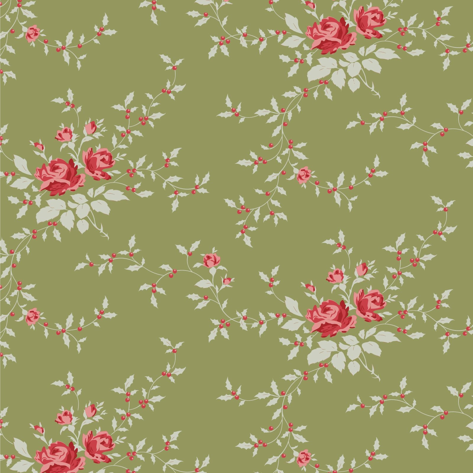 Tilda Merry Little Christmas Blender- Noel Moss-TIL110145 - 1/2 Yard
