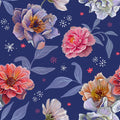 Paintbrush Studios Midnight Blooms Navy - 1/2 Yard