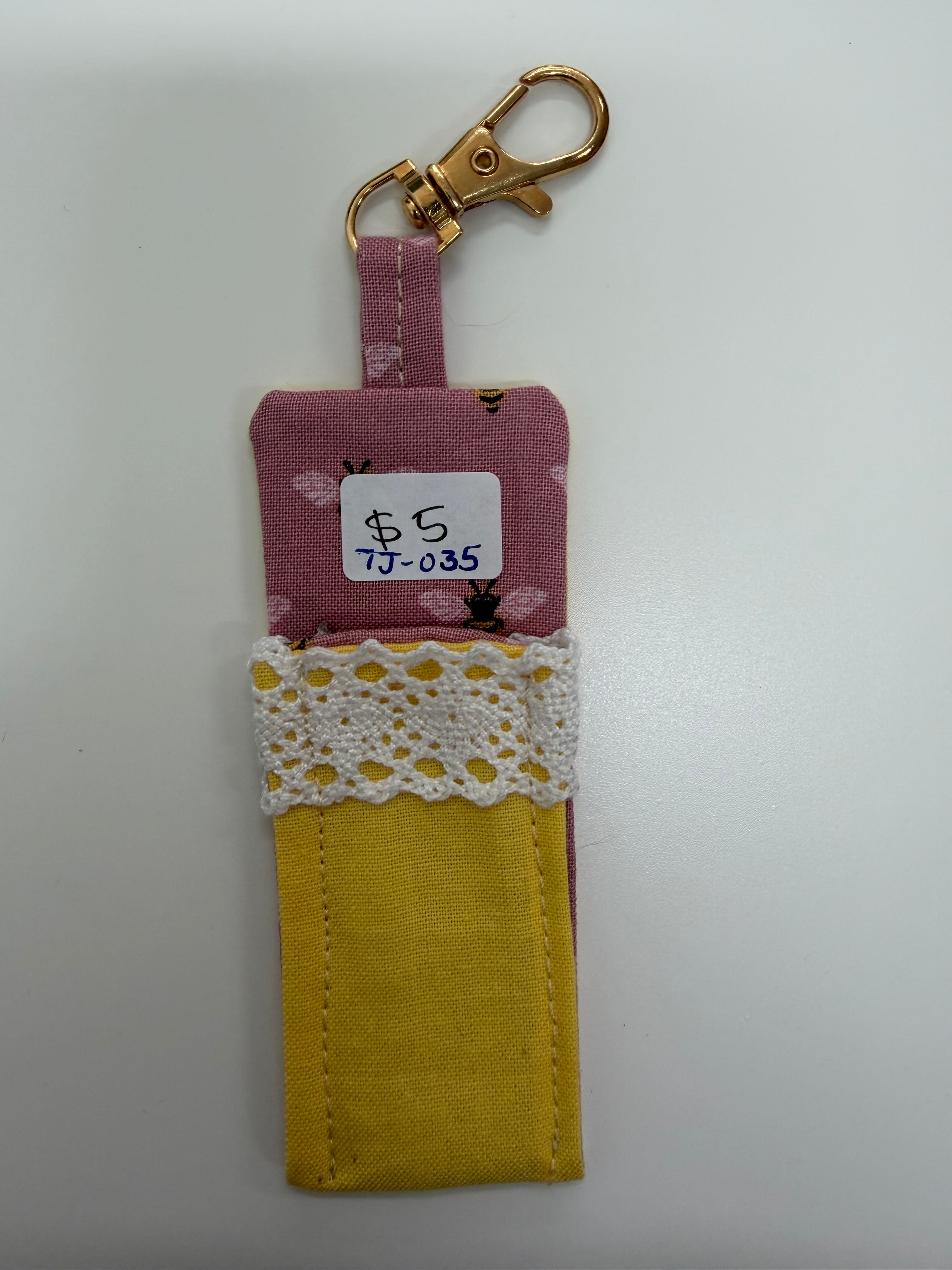 Yellow and Pink Chapstick Holder - Tiny Jungles