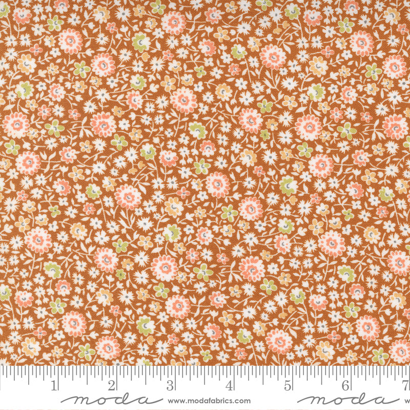 Moda Cinnamon & Cream Cinnamon Floral 20453 12 -1/2 Yard