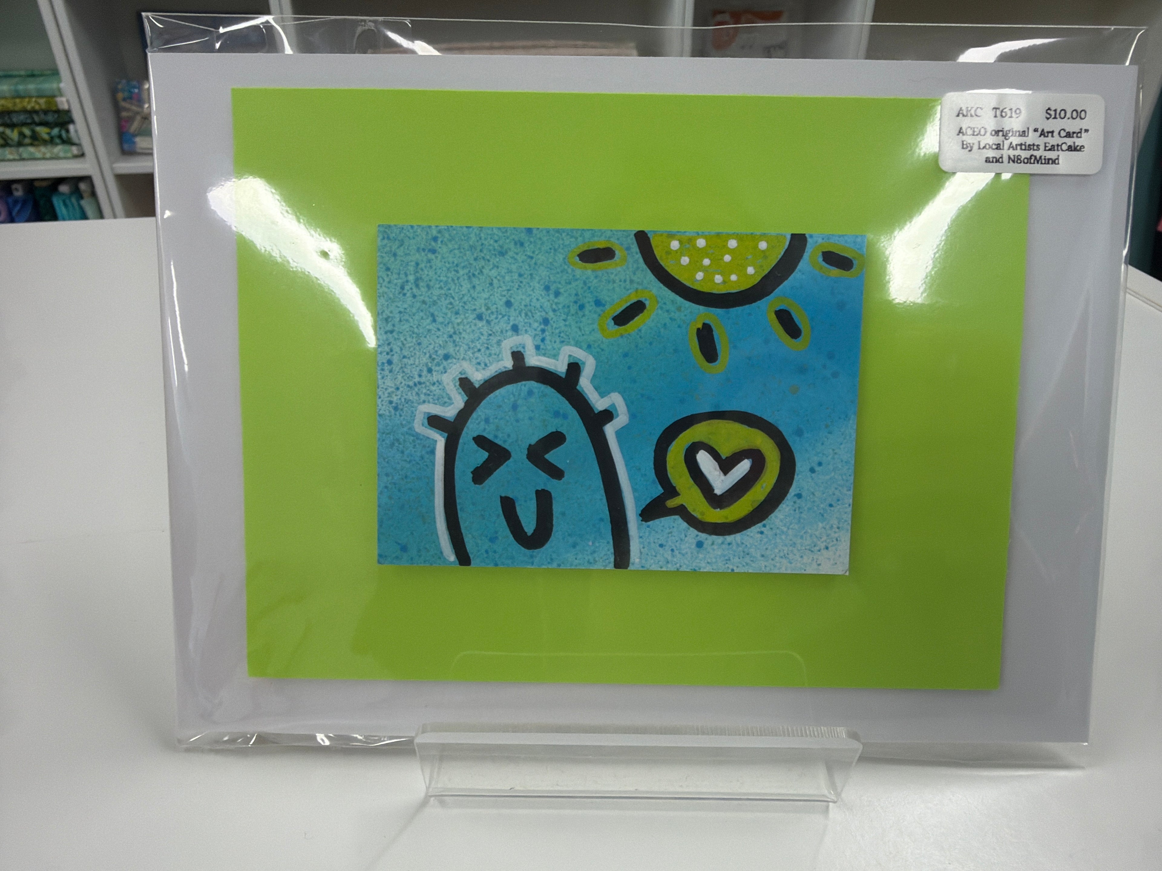 ACEO - Original Art Card - Sunshine - by local artist eat0_0Cake - 2" X3"