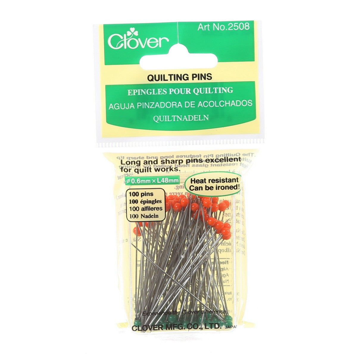 Quilting Glass Head Pins - 100 Count