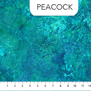 Stonehenge Gradation Peacock by Linda Ludovico for Northcott 1/2 yard