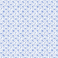 Delft Dynasty by Deborah Edwards- Flower Grid - White/Blue for Northcott -1/2 Yard