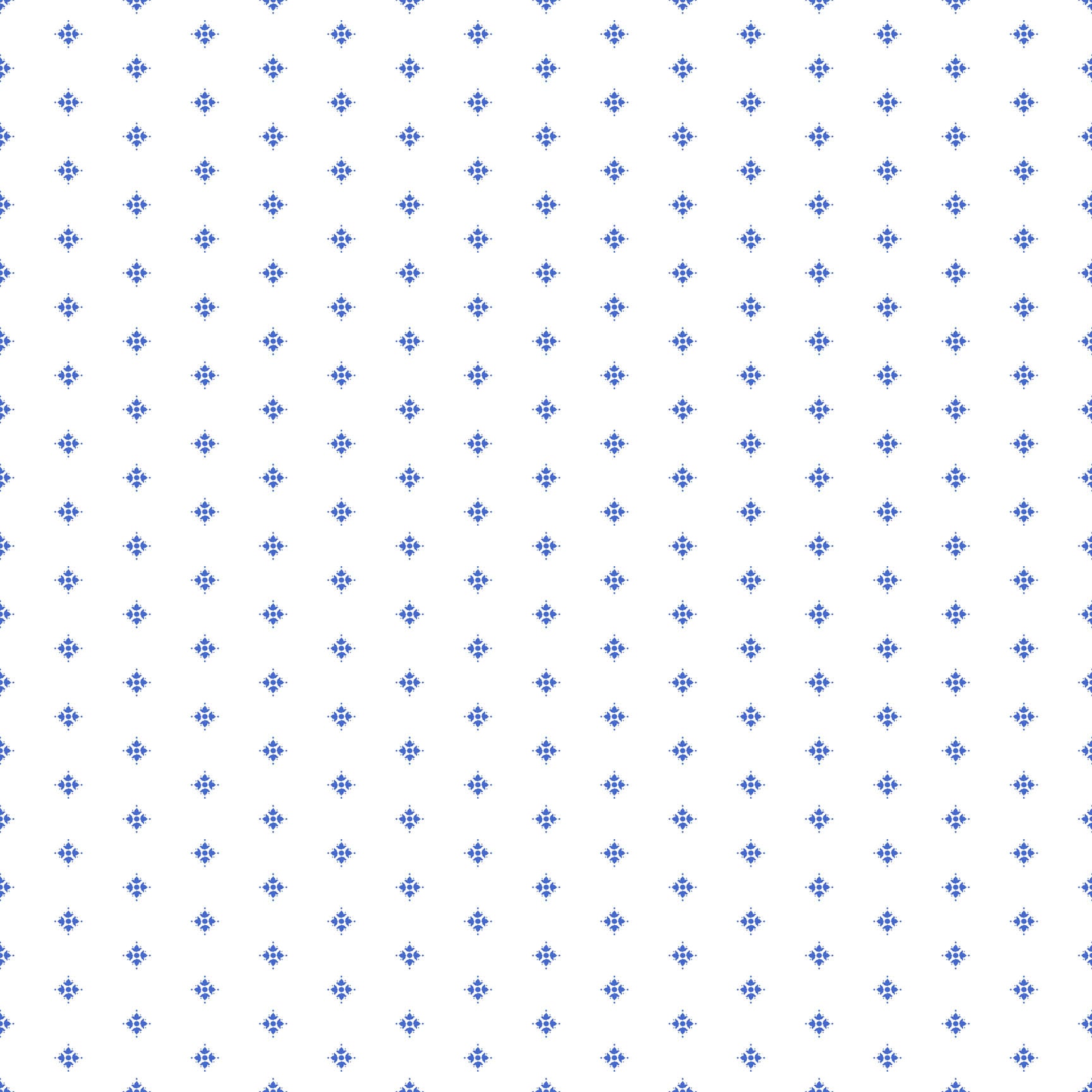 Delft Dynasty - by Deborah Edwards - Mini Foulard - White/Blue -1/2 Yard
