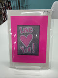 ACEO - Original Art Card - Love You - by local artist eat0_0Cake - 2" X 3"