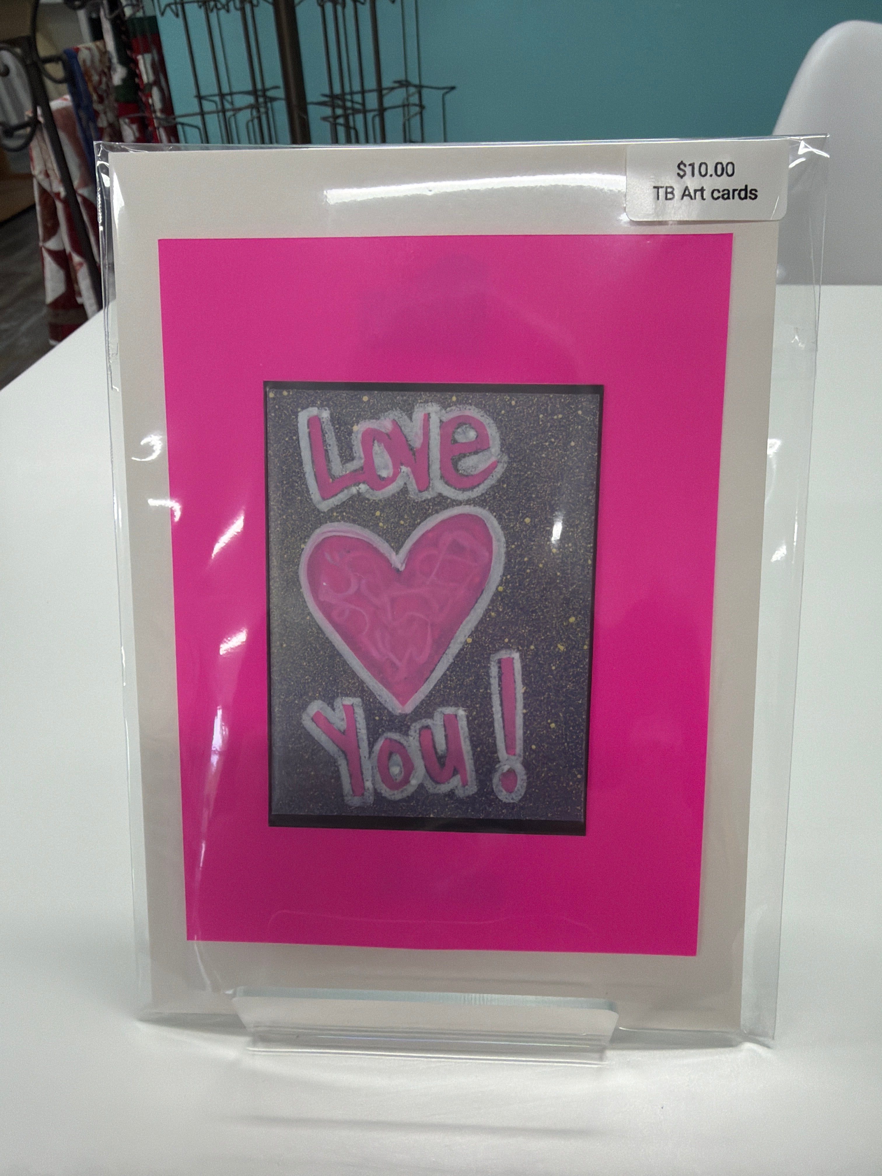 ACEO - Original Art Card - Love You - by local artist eat0_0Cake - 2" X 3"