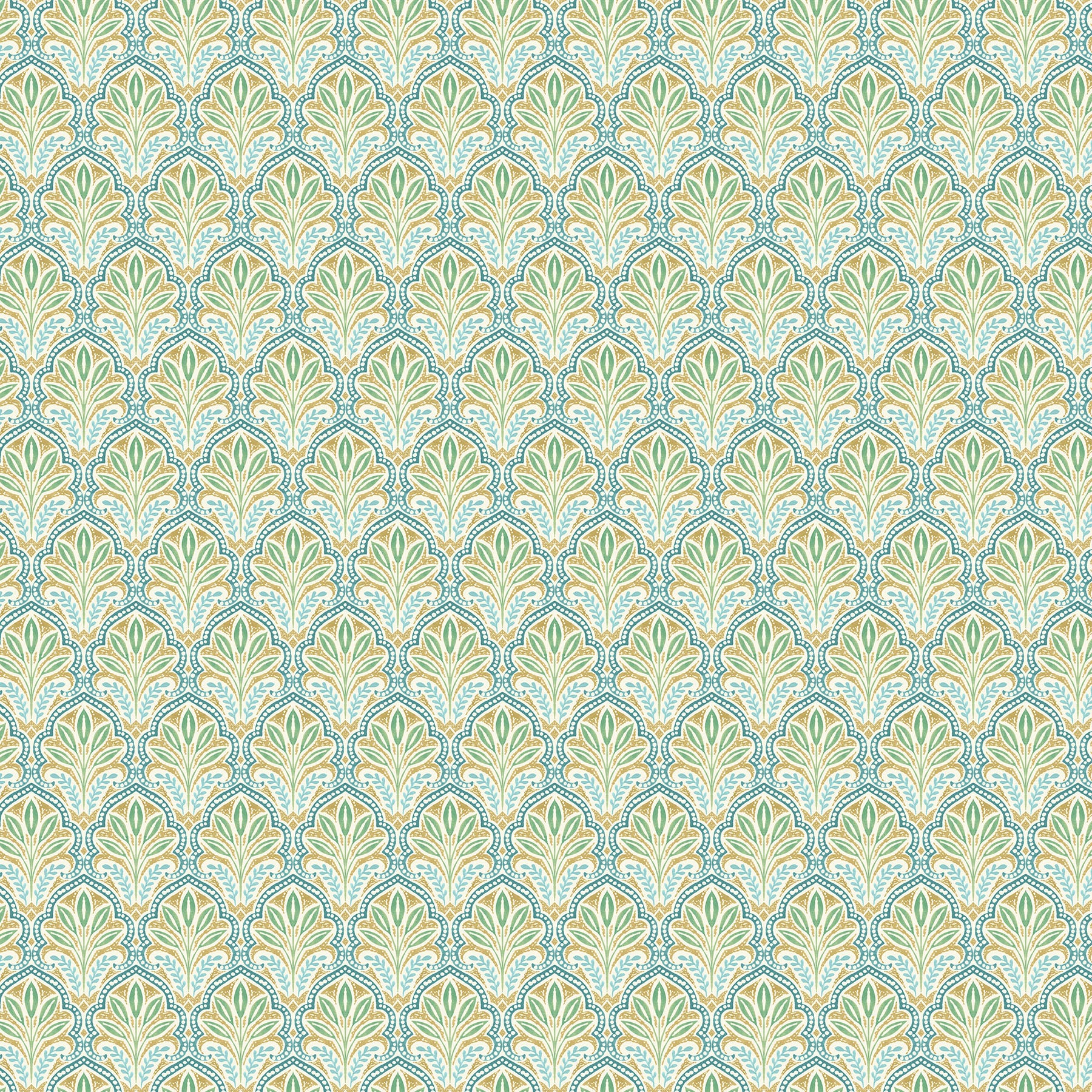 Mariposa-Multi Scallop- Light Yellow Multi by Elena Belokrinitski for Northcott Fabrics - 1/2 YARD