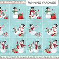 Holly Jolly Blocks Turquoise Multi by Emma Leach for Northcott - 1/2 YARD