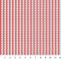 Holly Jolly Candycane Stripe White Multi by Emma Leach for Northcott - 1/2 YARD