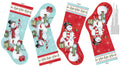 Holly Jolly Stocking Panel White Multi by Emma Leach for Northcott - PANEL