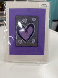 ACEO - Original Art Card - Purple Heart - by local artist eat0_0Cake - 2" X3" (Copy)