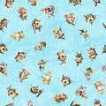 Birdsong Birdhouse Toss Aqua - 1/2 Yard
