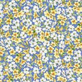 All Carolina Shop Hop ACSH 2024 Dogwood Floral-Wedgewood -1/2 Yard