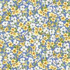 All Carolina Shop Hop ACSH 2024 Dogwood Floral-Wedgewood -1/2 Yard