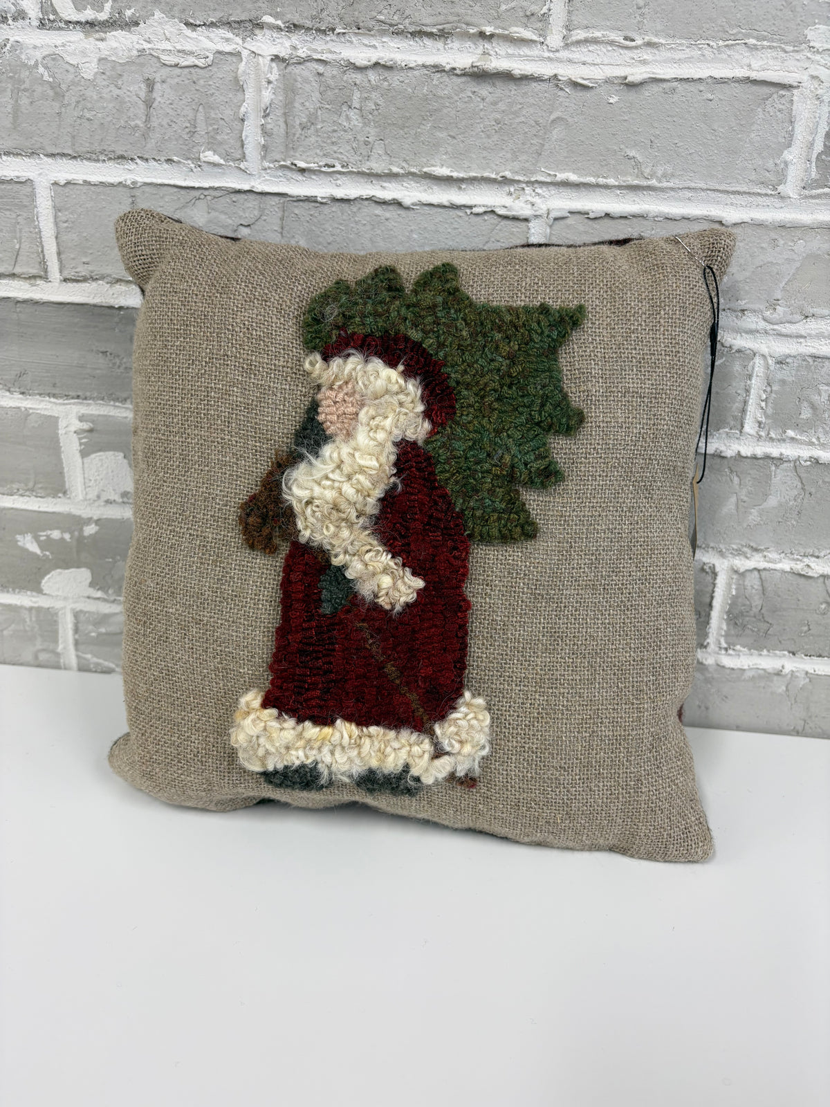 Santa with Tree Pillow