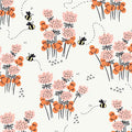BEE KIND & CURIOUS - FLOWER CLUSTERS & BEES by ©Yupcat for QT Fabrics - 1/2 Yard