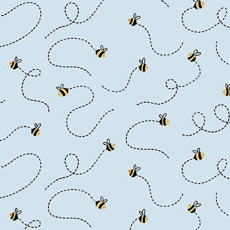 BEE KIND & CURIOUS - BEE SWIRL by ©Yupcat for QT Fabrics - 1/2 Yard