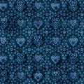 QT Cuties 2 - Heart Pawprint Geo - Navy