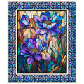 Mosaic Blooms - Stained Glass Floral Panel - Multi