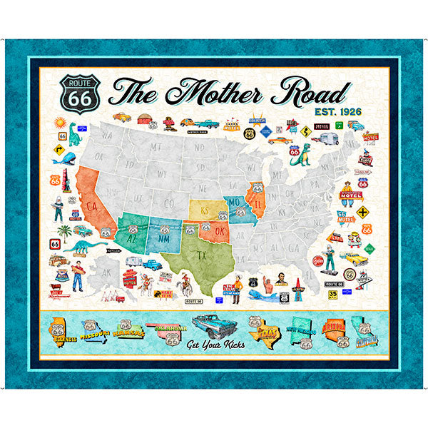 Get Your Kicks 2026 - The Mother Road Map Panel - Multi