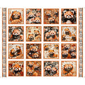 Pandaland Panda Picture Patches Light Cream by Morris Creative Group for QT Fabrics - 1/2 YARD