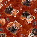 Pandaland Panda Toss Brick by Morris Creative Group for QT Fabrics - 1/2 YARD