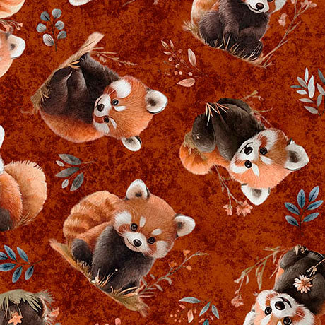 Pandaland Panda Toss Brick by Morris Creative Group for QT Fabrics - 1/2 YARD
