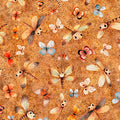 Pandaland Dragonflies & Moths Cinnamon by Morris Creative Group for QT Fabrics - 1/2 YARD