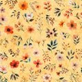 Pandaland Small Floral Light Orange by Morris Creative Group for QT Fabrics - 1/2 YARD