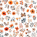 Pandaland Small Floral White by Morris Creative Group for QT Fabrics - 1/2 YARD