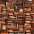 Book Club - Stacked Books Multi by QT Fabrics - 1/2 Yard
