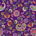 Petra Purple Paisley w/ Medallions B-3273-55 - 1/2 Yard