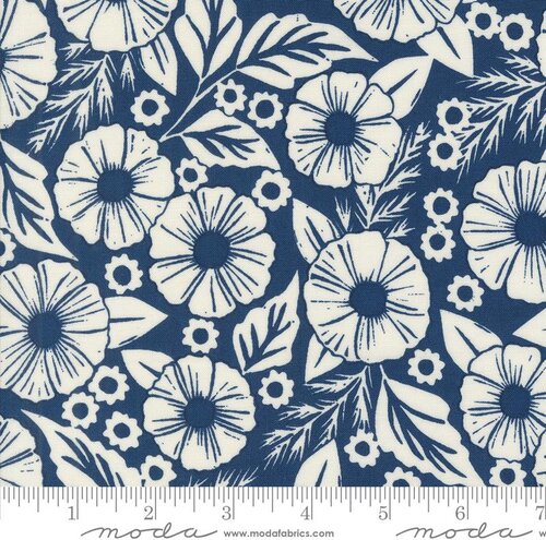 Field of Flowers - Indigo Flower Paper - 1/2 Yard