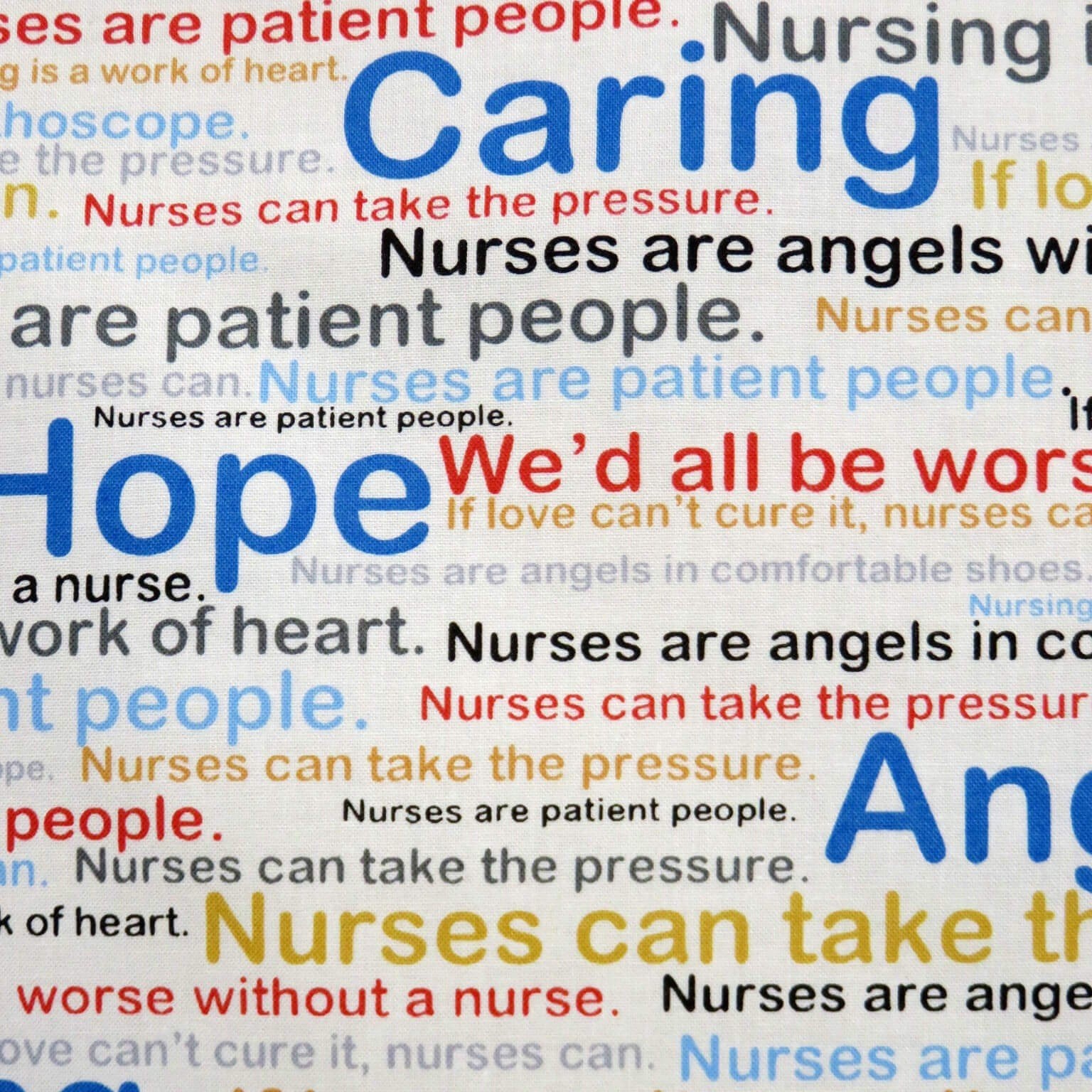 Calling All Nurses Healing Words White