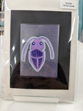 ACEO - Original Art Card - Purple bug - by local artist eat0_0Cake - 2" X3"
