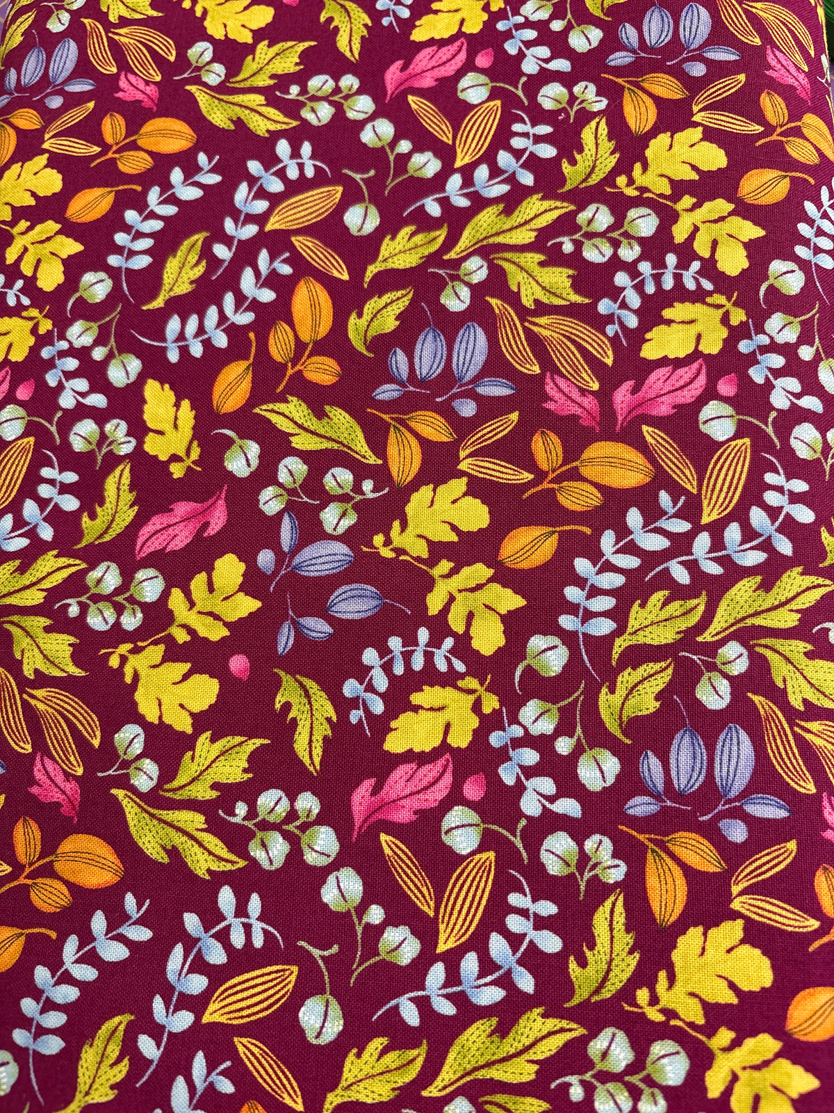 Wild Blossoms Berry 48736 22 Moda -1/2 Yard