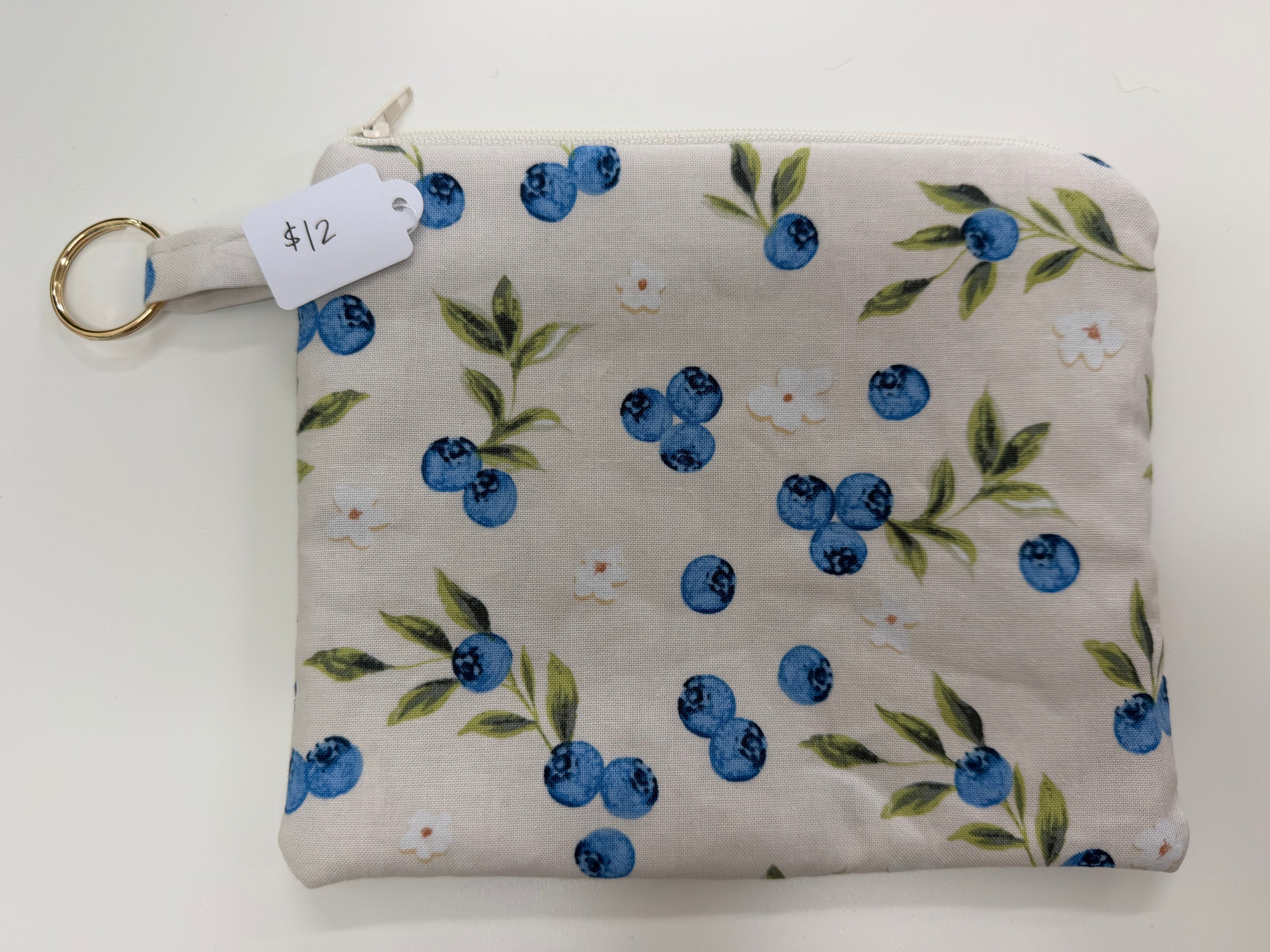 Blueberry Medium Keychain Zipper Pouch - Tiny Jungles