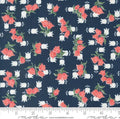 Rosemary Cottage - Navy Tulips - 1/2 Yard